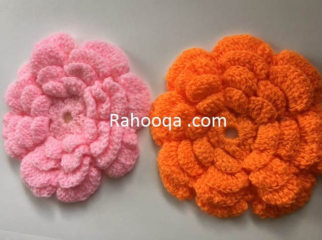 very pretty four layers flower crochet patterns