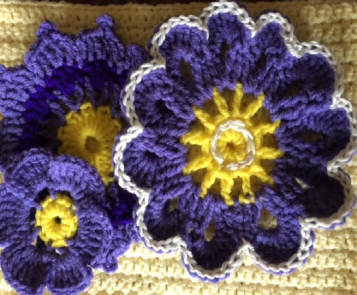Free Crochet Purple Flowers Patterns